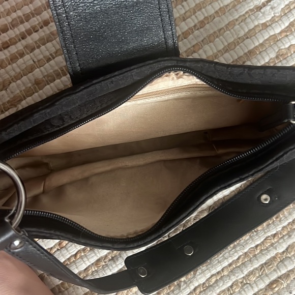 Guess Small Black Handbag with Silver Hardware - Picture 5 of 7